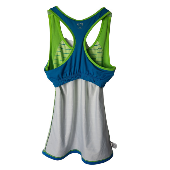 Champion Racerback Workout green blue tank top with shelf bra - Picture 6 of 8